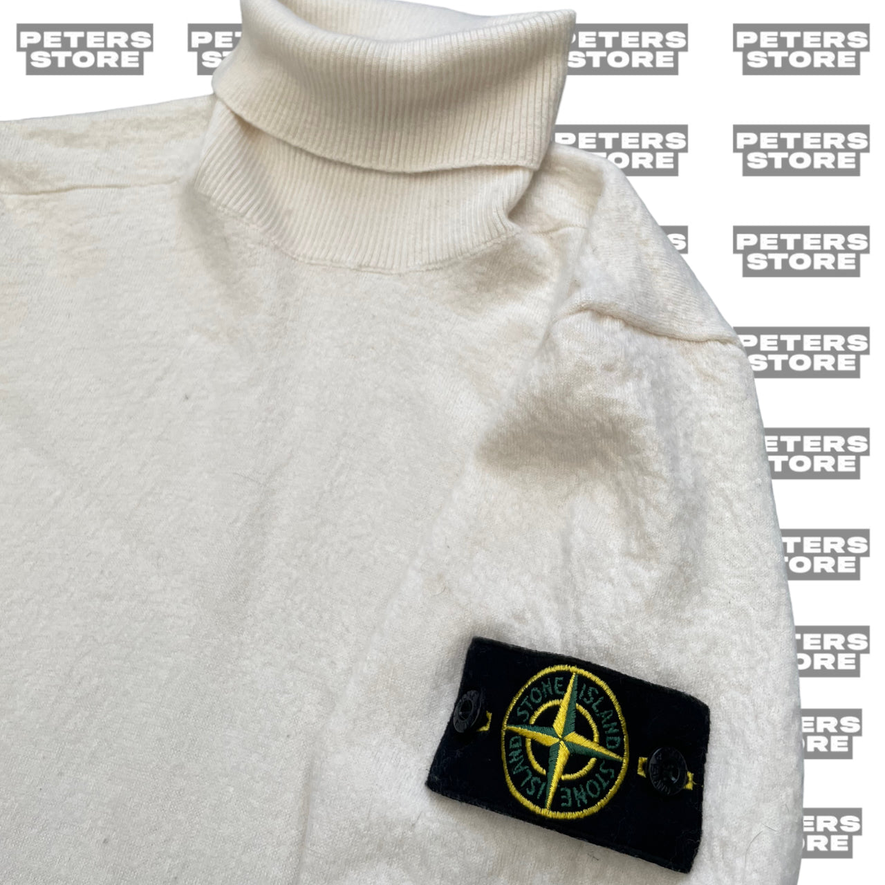 Stone Island Cream Turtle Neck Knit