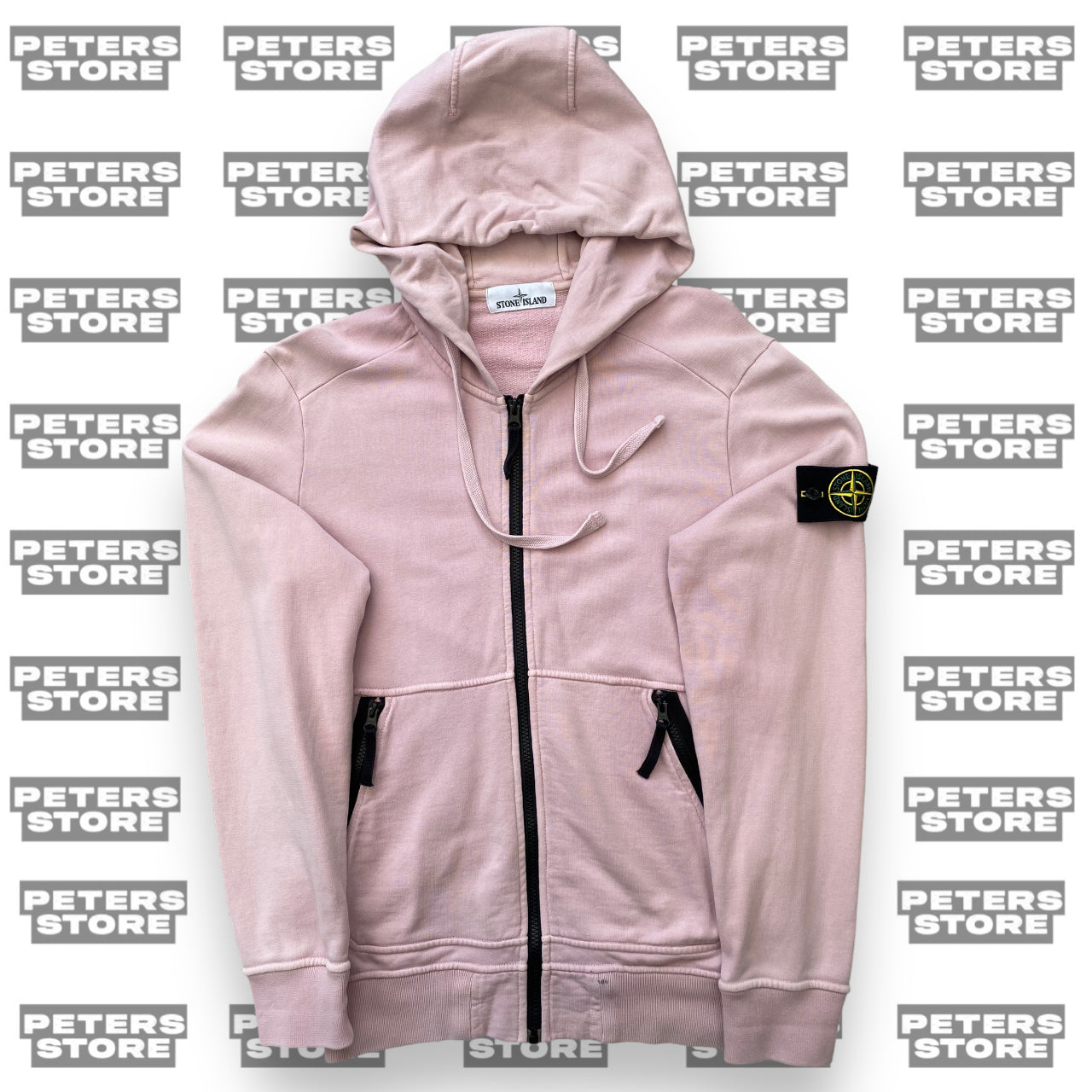 Stone Island Dusty Pink Zip-Up Hoodie