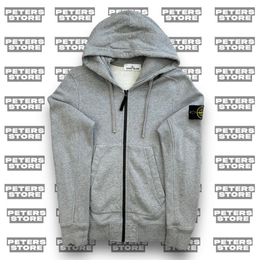 Stone Island Grey Zip-Up Hoodie