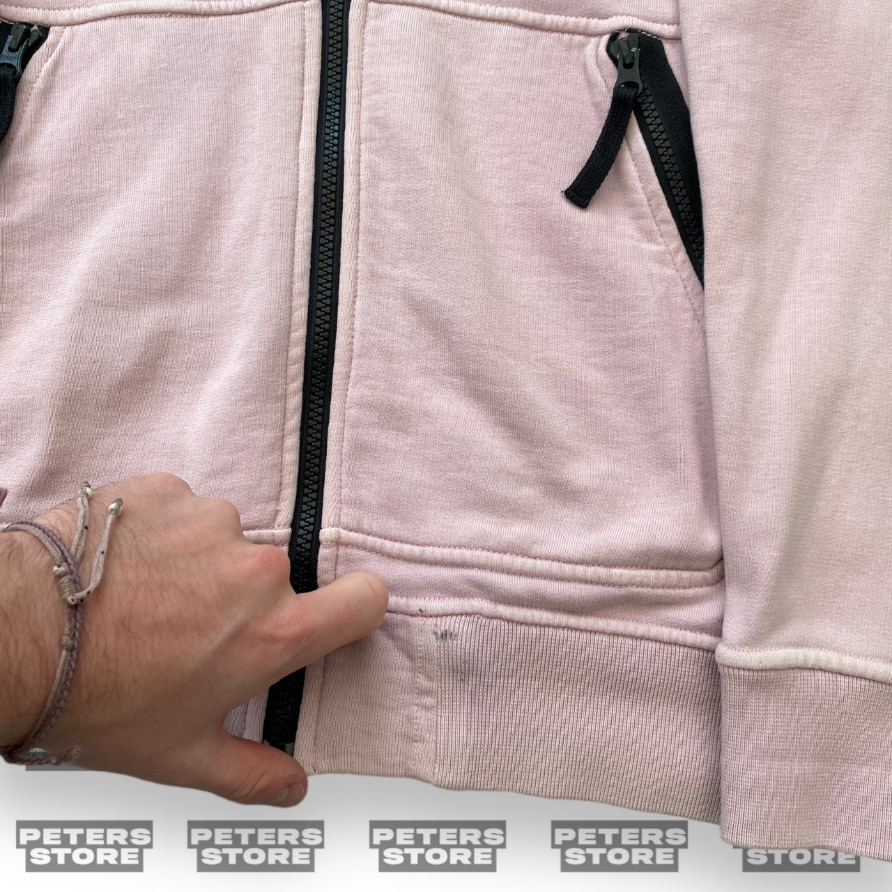 Stone Island Dusty Pink Zip-Up Hoodie