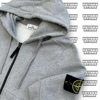 Stone Island Grey Zip-Up Hoodie