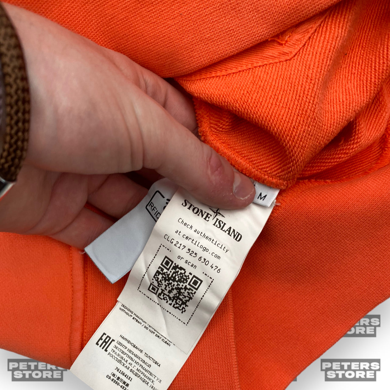 Stone Island Orange Hoodie