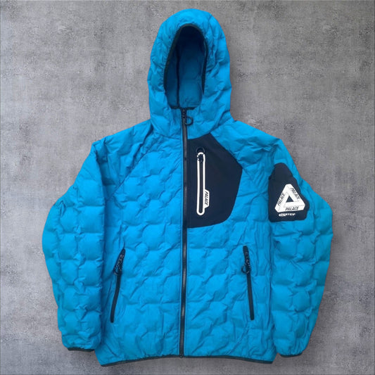 Palace Puffer Jacket Blue Size Large RRP £350+
