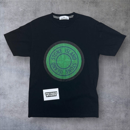 Stone Island T-Shirt Black Hologram Logo Size Medium RRP £160+