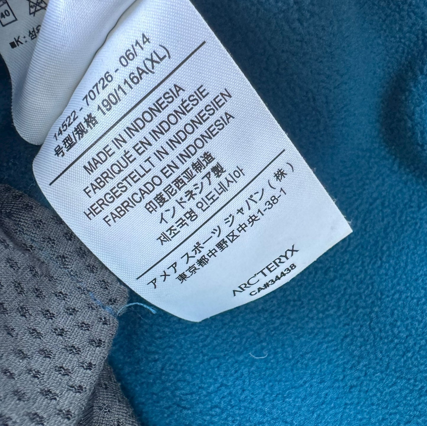 Arc’teryx Blue 24K Logo Fleece XL RRP £190+