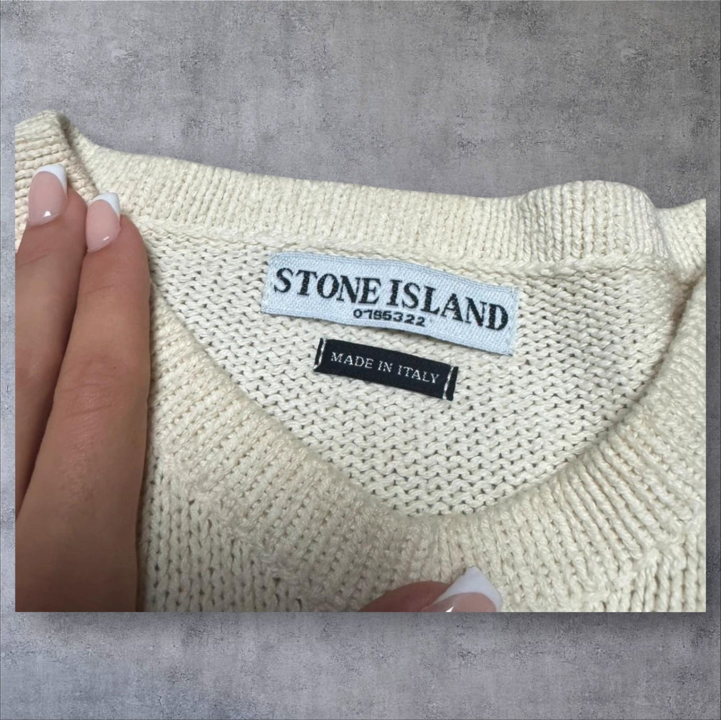 Stone Island Knit Sweater Beige Size Large RRP £300+
