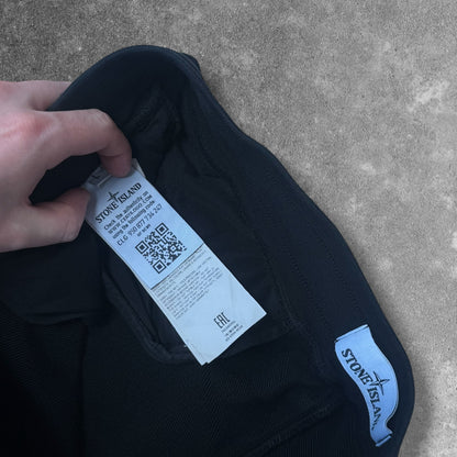 Stone Island Cotton Fleece Cargo Joggers Black Men's Large RRP £235