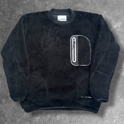 and wander Polartec Teddy Fleece Jumper Size 4 (Large) Black RRP £250