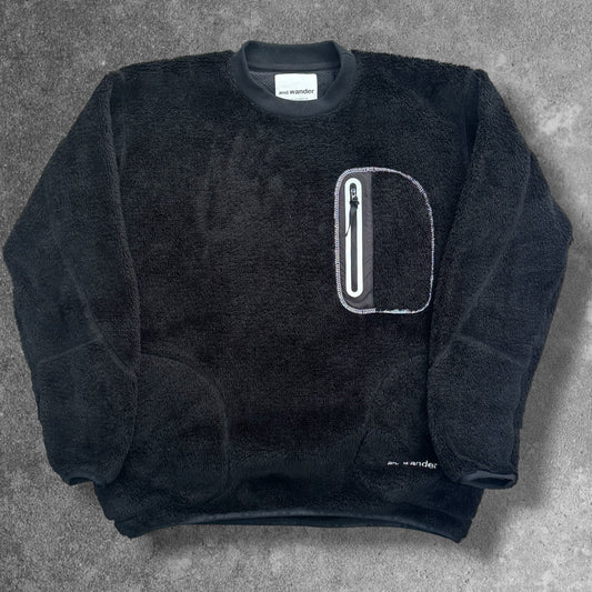 and wander Polartec Teddy Fleece Jumper Size 4 (Large) Black RRP £250