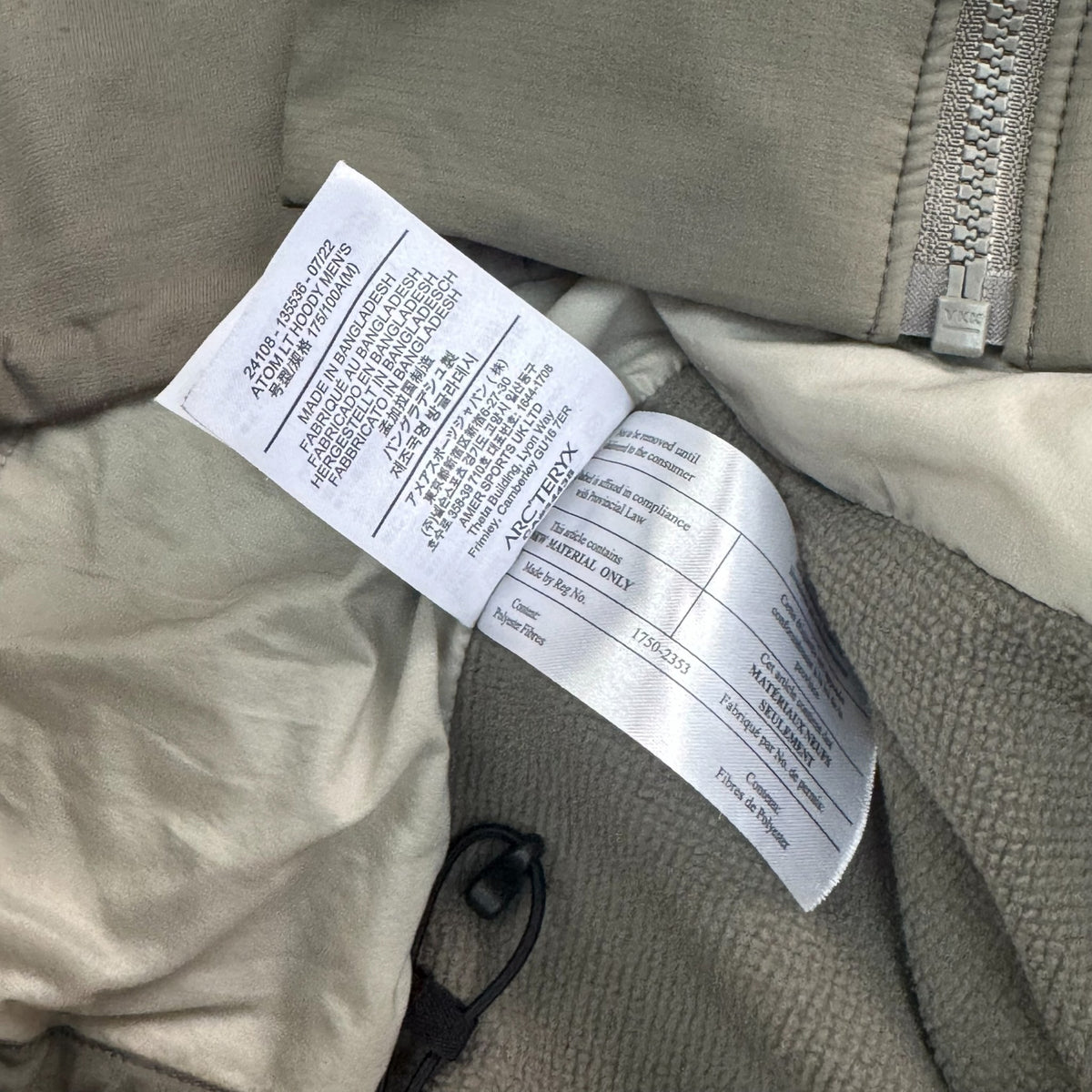 Arc'teryx Atom LT Hoody 2022 Sage Green Men's Medium RRP £280