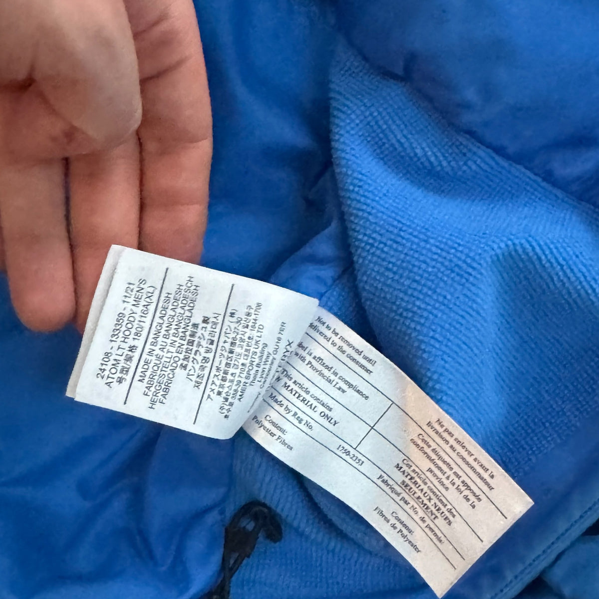 Arc'teryx Atom LT Hoody 2021 Vitality Blue Men's XL RRP £280