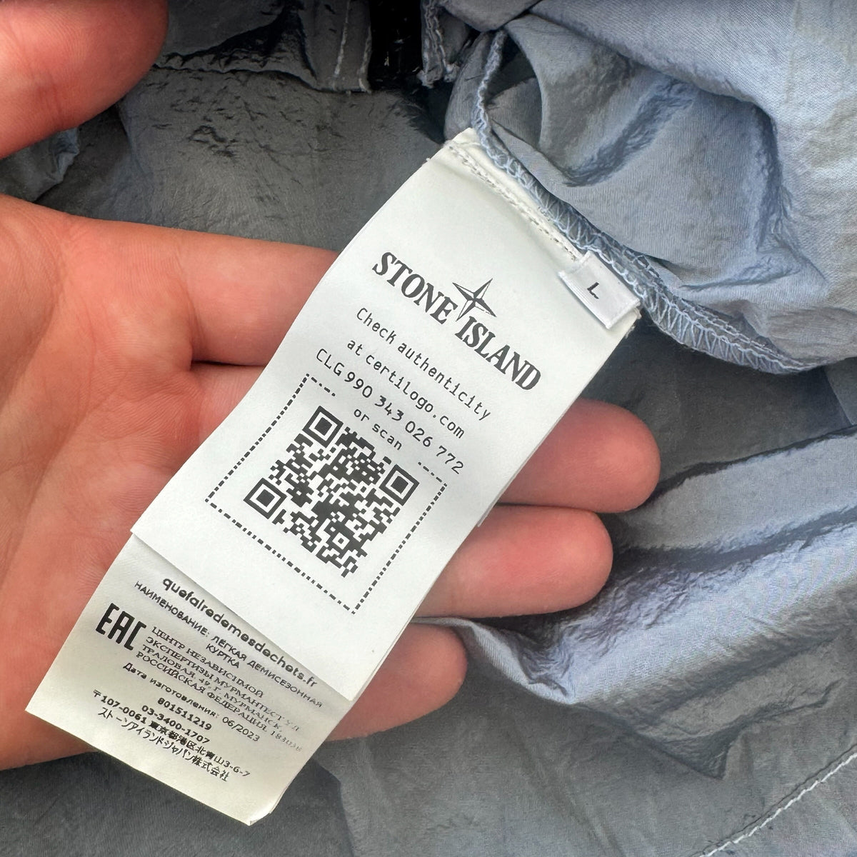Stone Island overshirt label
