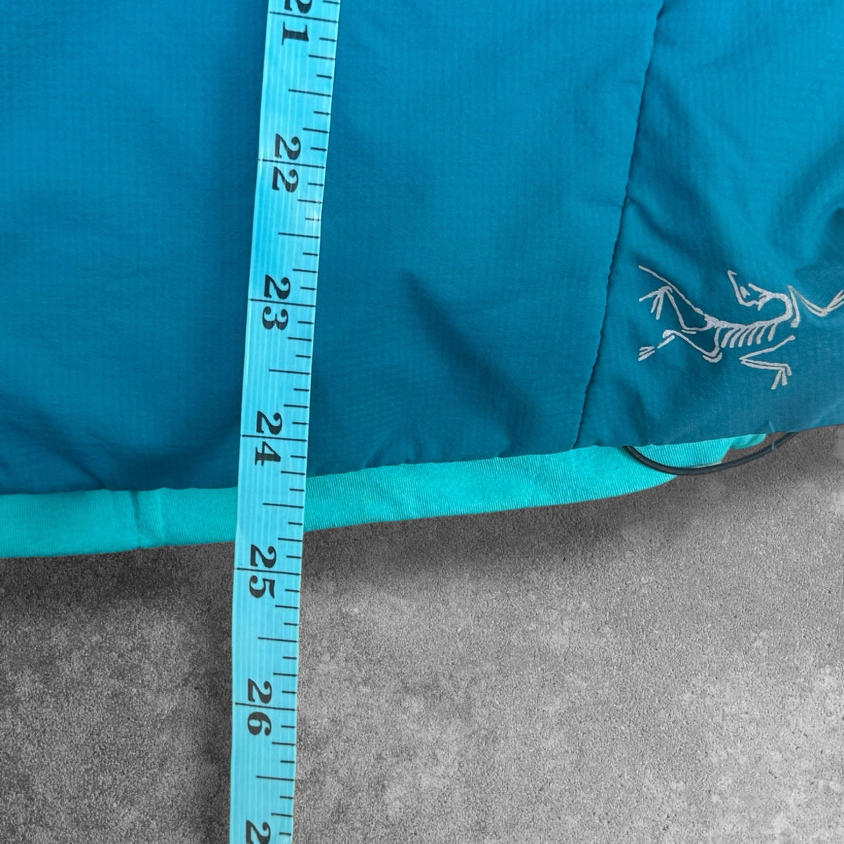 Arc'teryx Insulated Jacket Blue length measurement