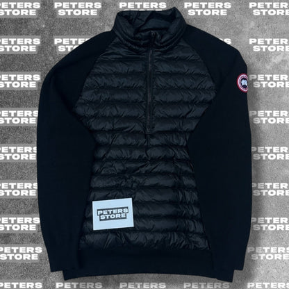 Canada Goose HyBridge Knit Quarter Zip Pullover Black Men's Medium
