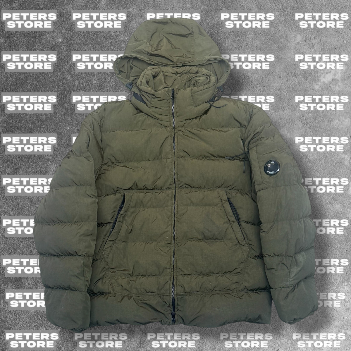 C.P. Company Eco-Chrome R Puffer Jacket Olive Green Men's S