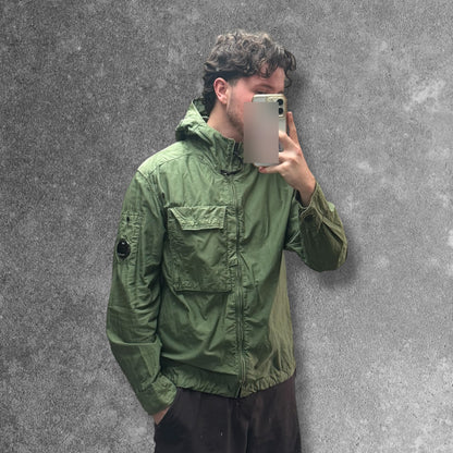 C.P. Company Hooded Utility Overshirt Lens Men's Medium Fits Large Green