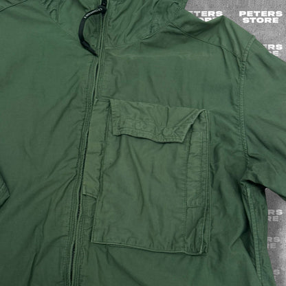 C.P. Company Hooded Utility Overshirt Lens Men's Medium Fits Large Green