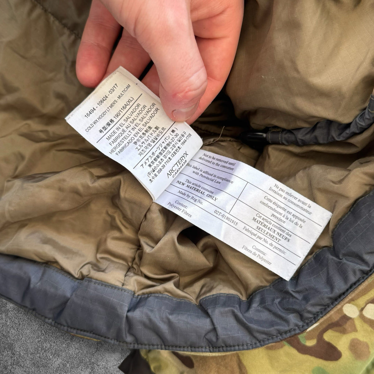 Arc'teryx LEAF Cold WX Hoody LT Multicam Men's XL