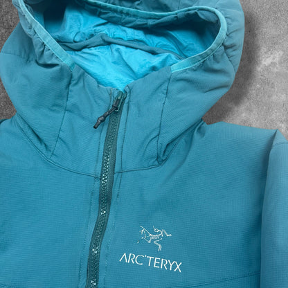 Arc'teryx Atom Jacket Blue hood and logo