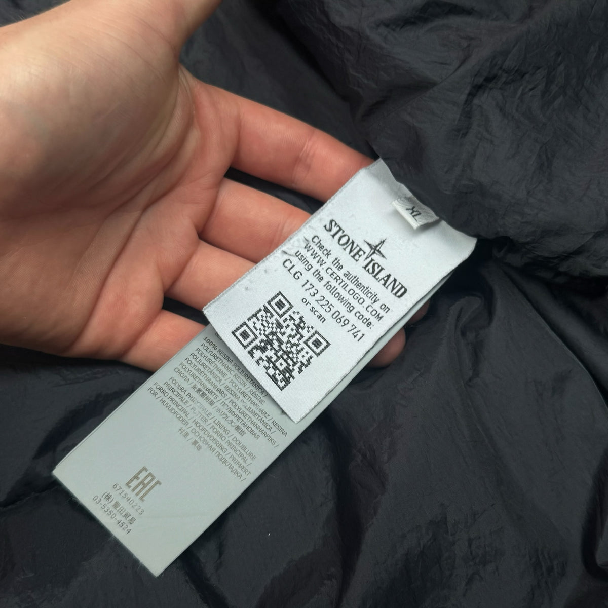 Stone Island Garment Dyed Crinkle Reps NY Down Jacket Navy Men's XL