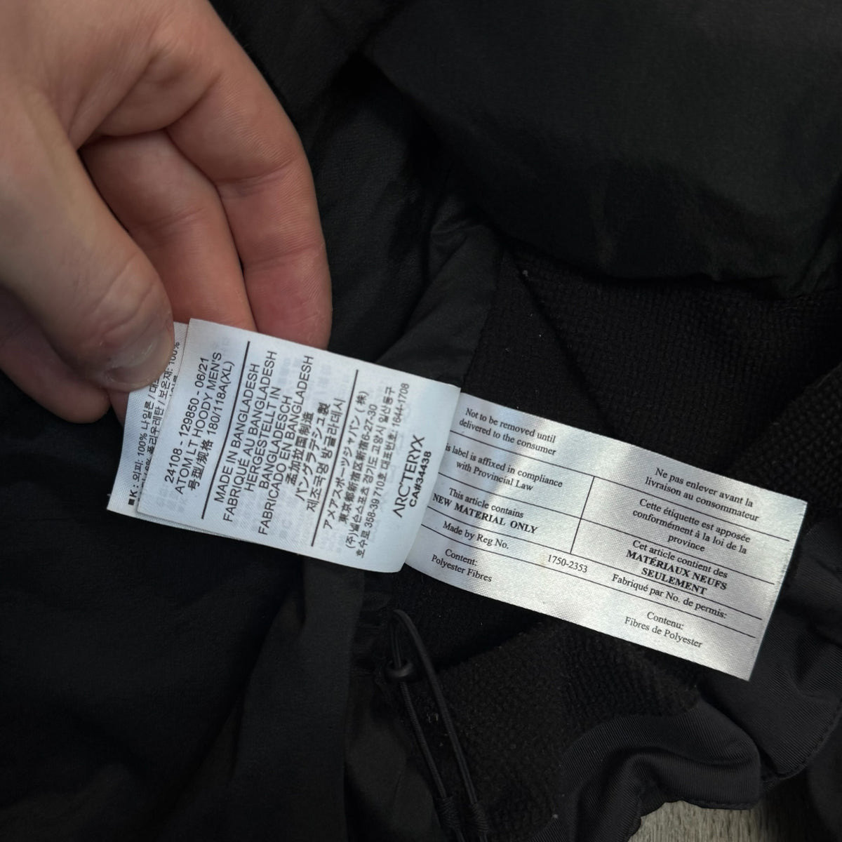 Arc'teryx Atom LT Hoody 2021 Black Men's XL RRP £280