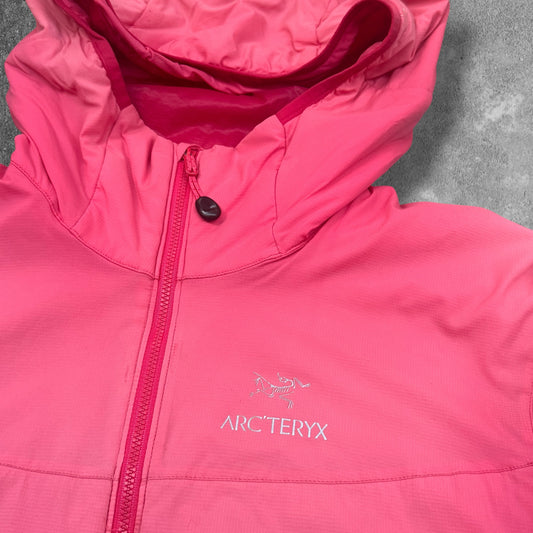 Arc'teryx Atom Jacket Pink hood and logo