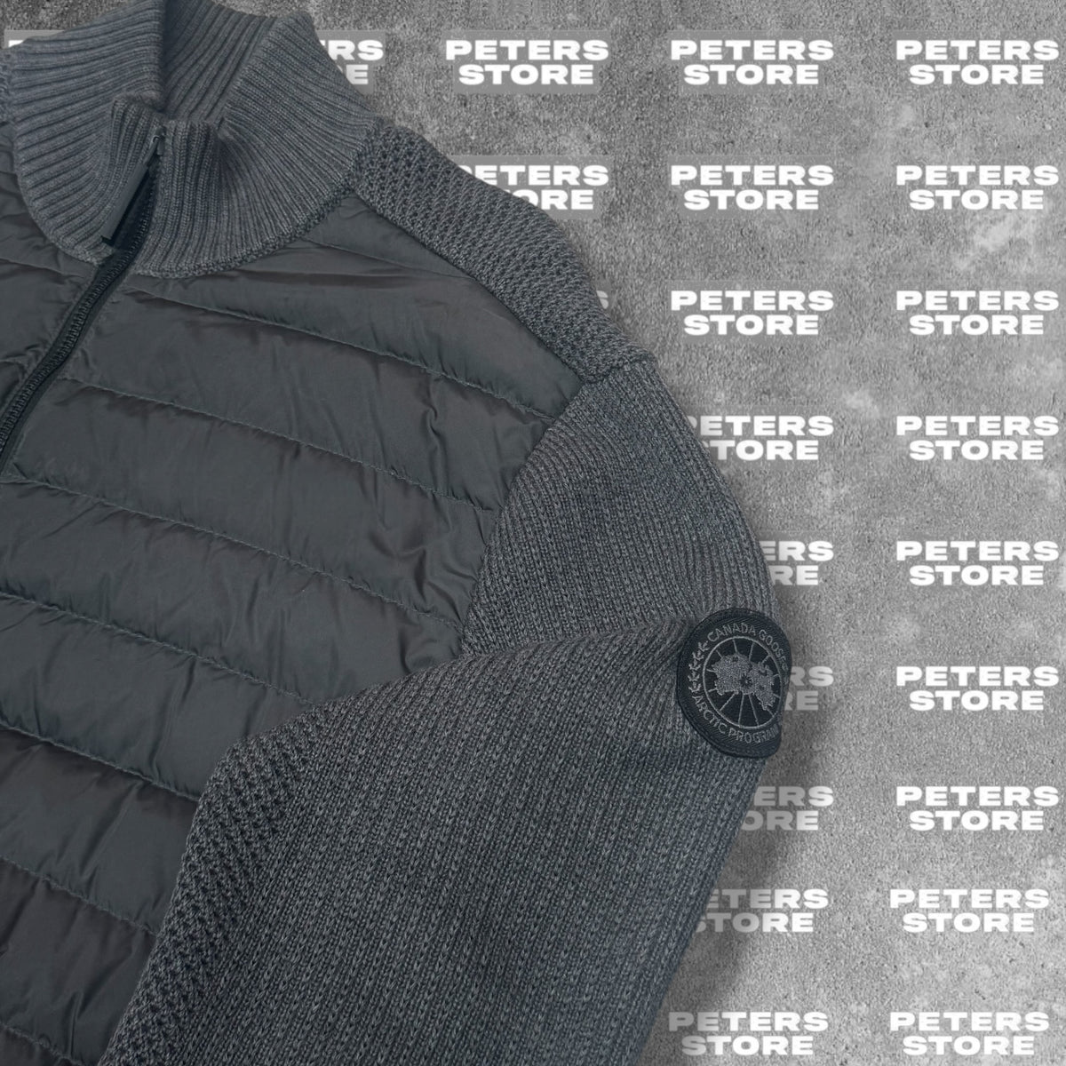 Canada Goose HyBridge Knit Jacket Black Label Iron Grey Men's Large