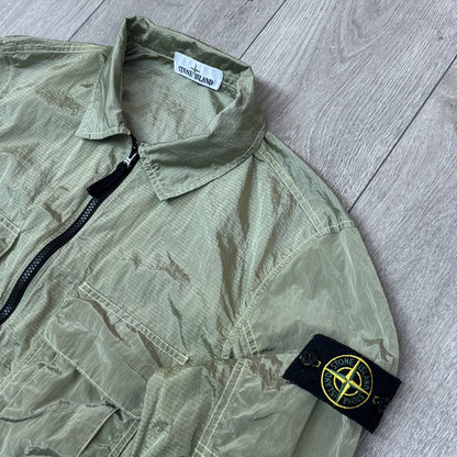 Stone Island Nylon Metal Rip Stop Overshirt Jacket Medium Green £250