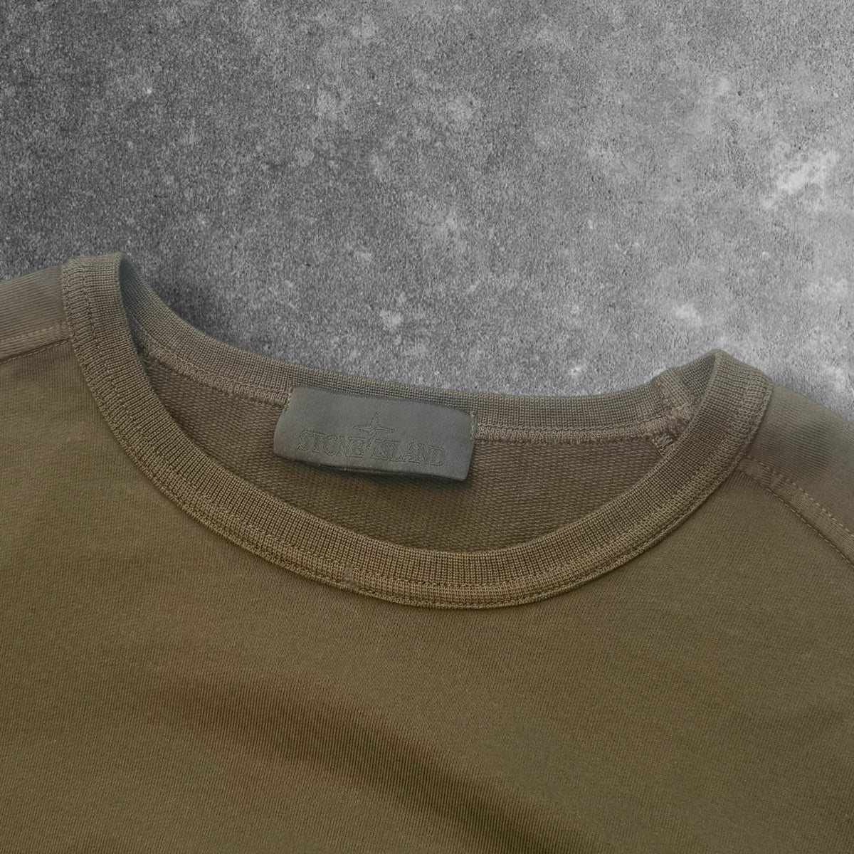 Stone Island Ghost Piece Crewneck Sweatshirt Khaki Men's Large