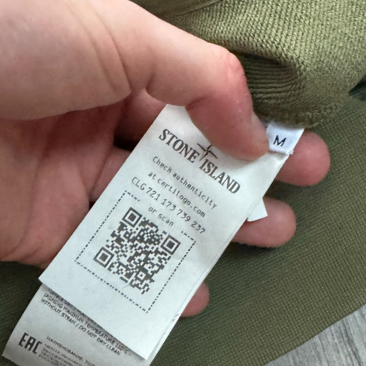 Stone Island Hoodie 2021 Olive Green Men's Medium RRP £350