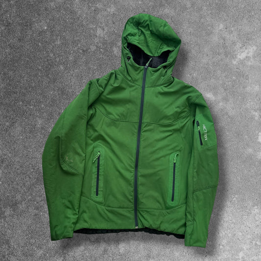 Arc'teryx Fleece Lined Softshell Hoody Green Men's Large