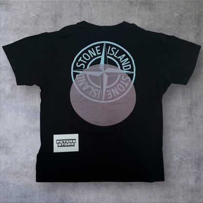 Stone Island T-Shirt Men’s Large Black Big Compass Back Print Tee RRP £195