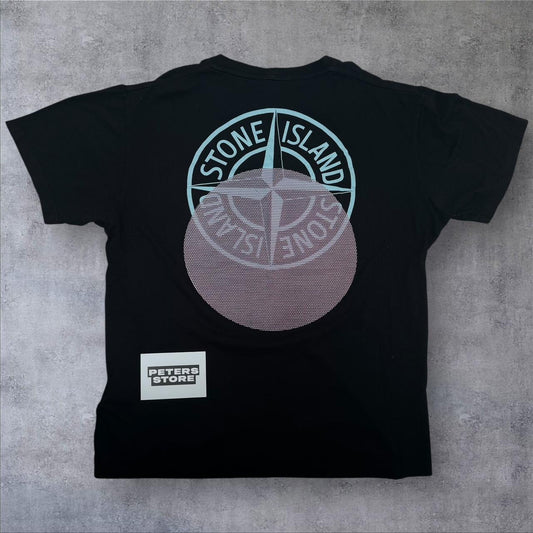 Stone Island T-Shirt Men’s Large Black Big Compass Back Print Tee RRP £195