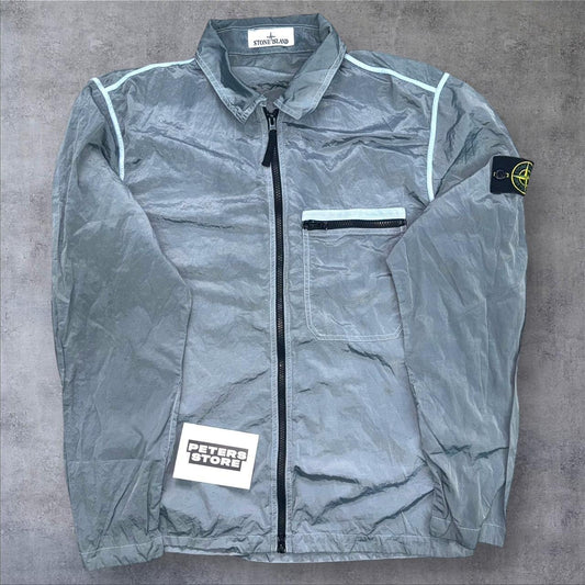 Stone Island Reflective Nylon Metal Shirt Jacket Men’s Large Blue Zip Overshirt RRP £500