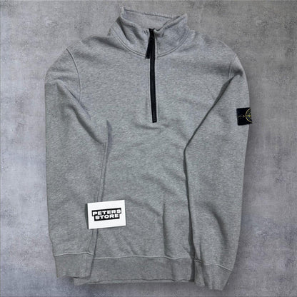 Stone Island Grey Quarter Zip Jumper