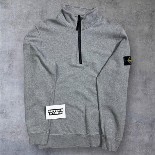 Stone Island Grey Quarter Zip Jumper