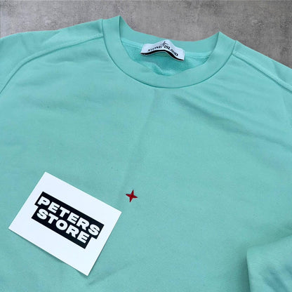 Stone Island Marina Sweatshirt Men’s Large Aqua Mint Crewneck Jumper RRP £275