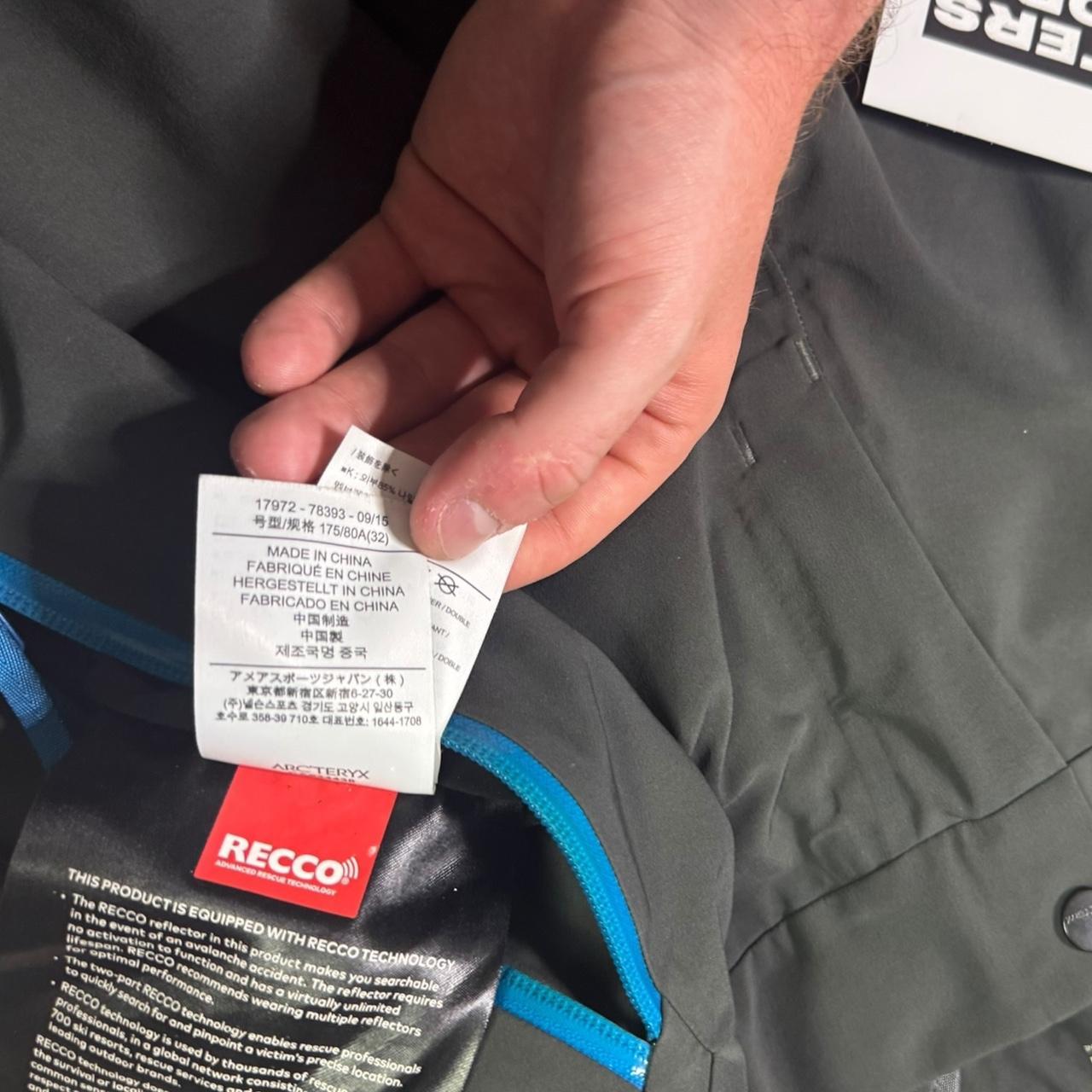 Arc’teryx Sabre AR Pants Men’s Large Grey Ski Snowboard Waterproof Trousers RRP £450