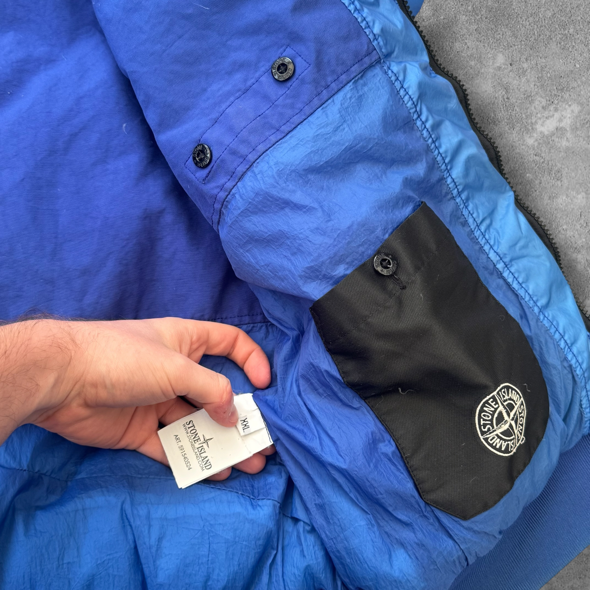 Stone Island Garment Dyed Insulated Jacket Men's XXL Blue
