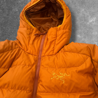 Arc'teryx Hooded Insulated Puffer Jacket Men's Medium Orange