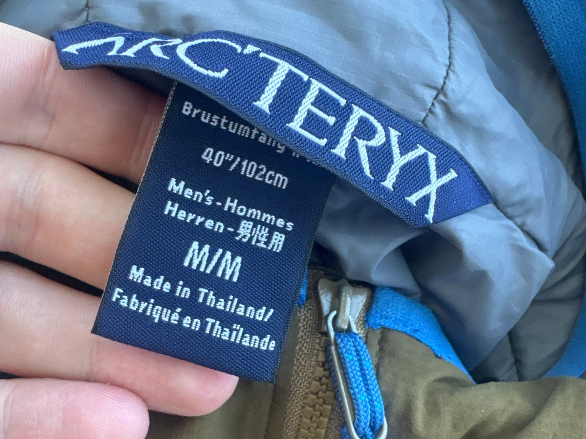 Arc'teryx Atom Hoody Men's Medium Olive Brown Vintage Insulated Jacket