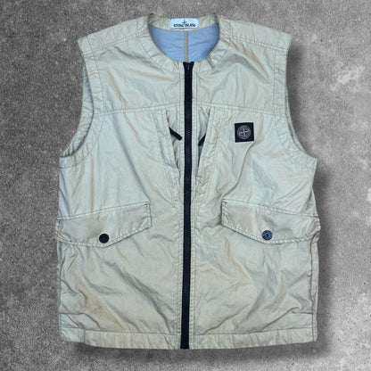 Stone Island Membrana 3L TC Gilet Men's Large Beige Vest