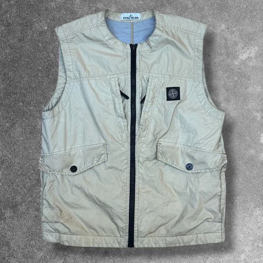 Stone Island Membrana 3L TC Gilet Men's Large Beige Vest