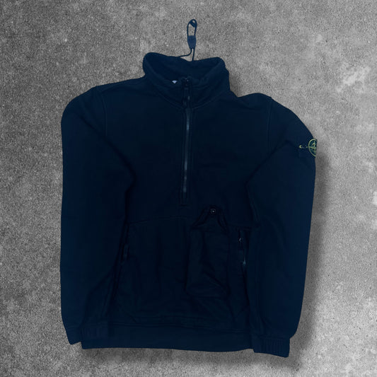 Stone Island Smok Half Zip Sweatshirt Men's Medium Black Pocket Jumper RRP £250+