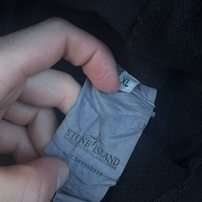 Stone Island Full Zip Sweatshirt Men's XL Black Stand Collar Jumper RRP £250+
