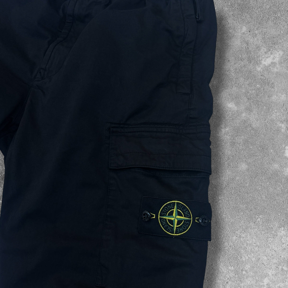 Stone Island Cargo Trousers Men's 34W (Large) Black Garment Dyed RRP £230+
