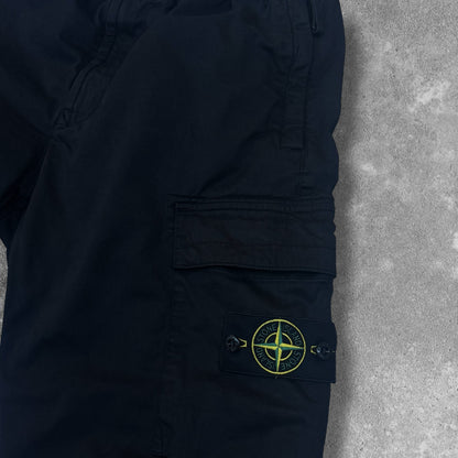 Stone Island Cargo Trousers Men's 34W (Large) Black Garment Dyed RRP £230+