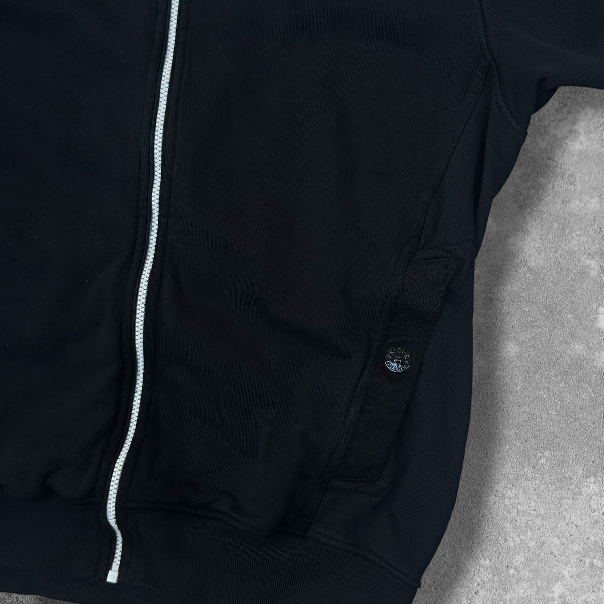 Stone Island Full Zip Sweatshirt Men's XL Black Stand Collar Jumper RRP £250+