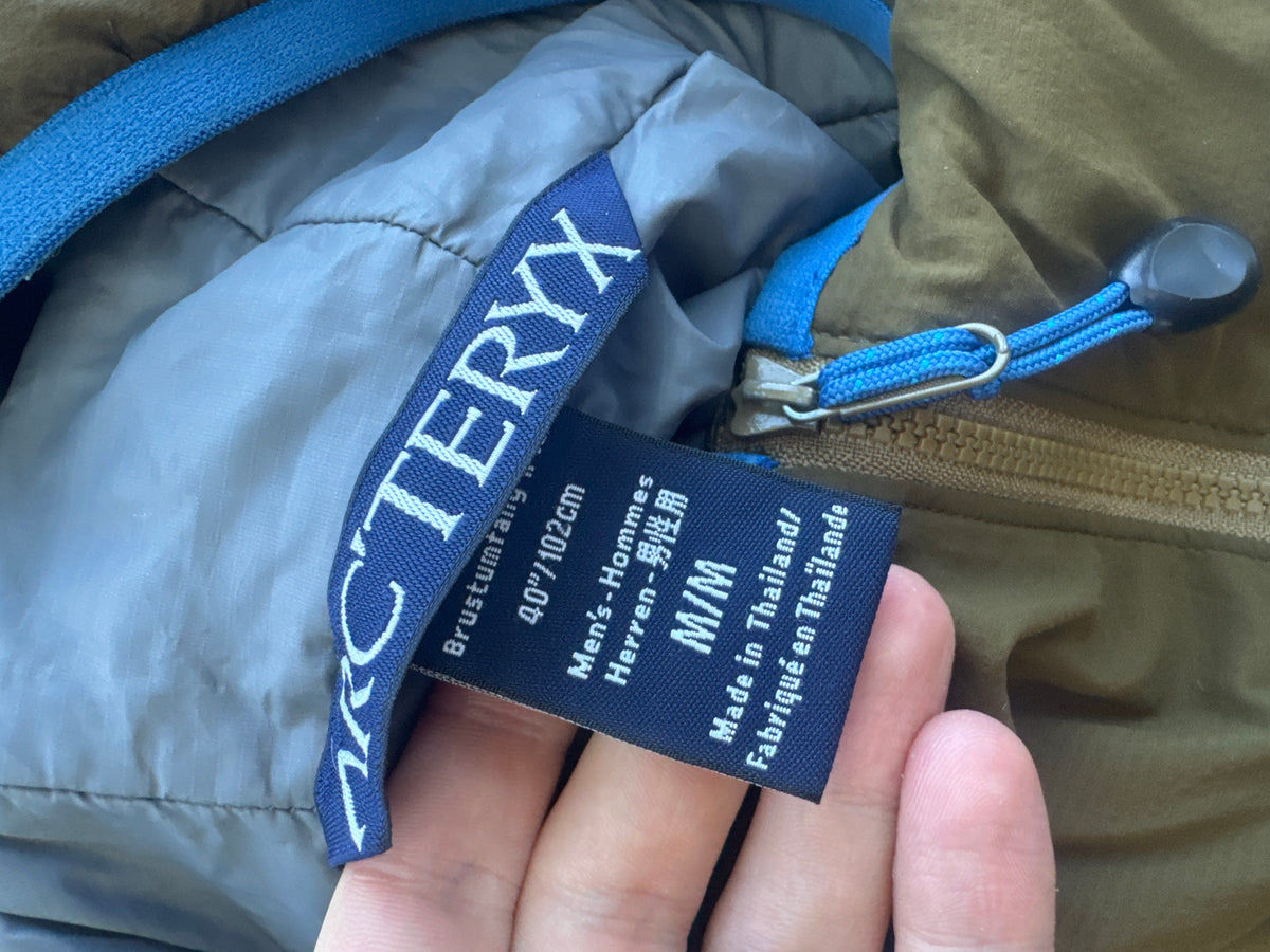 Arc'teryx Atom Hoody Men's Medium Olive Brown Vintage Insulated Jacket