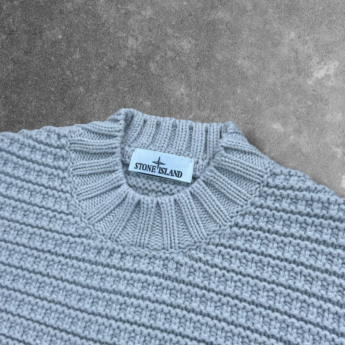 Stone Island Heavy Knit Jumper Large Grey V0061 RRP £395